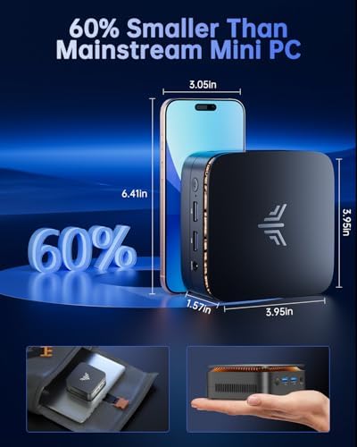 KAMRUI Desktop Mini PC, 16GB RAM 1TB M.2 SSD, Mini Computer with N97 Processor, Quad Core Small Computers 4K UHD, Support WiFi, Gigabit Ethernet, HTPC for Daily Use